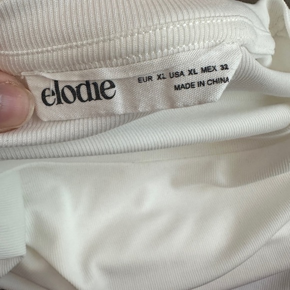 Elodie BUNDLE White Blue Ribbed Crew Neck Long Sleeved Body Suit XL - Picture 8 of 9